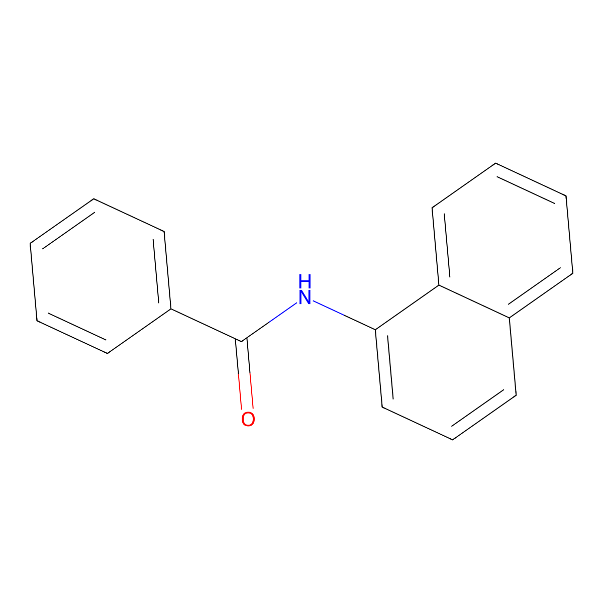 N-1-Naphthylbenzamide molecular structure, CAS 634-42-4