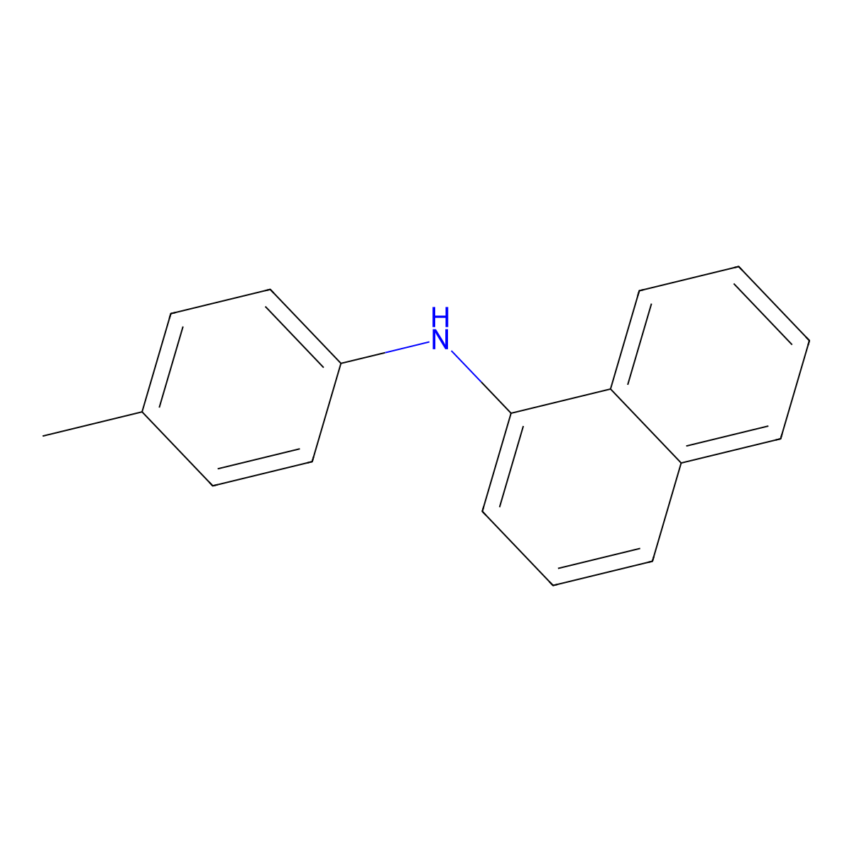 N-(p-Tolyl)-1-naphthylamine molecular structure, CAS 634-43-5