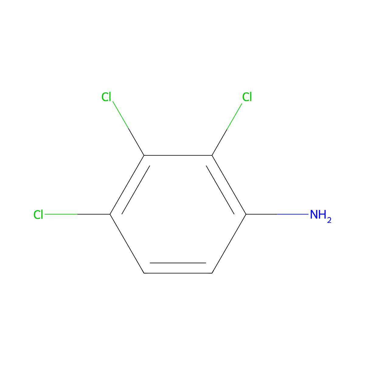 2,3,4-Trichloroaniline molecular structure, CAS 634-67-3