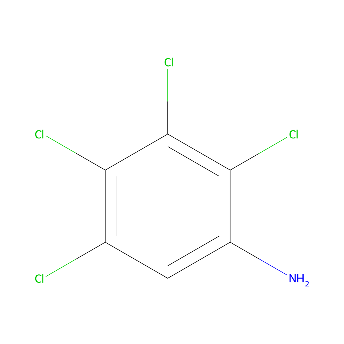 2,3,4,5-Tetrachloroaniline molecular structure, CAS 634-83-3
