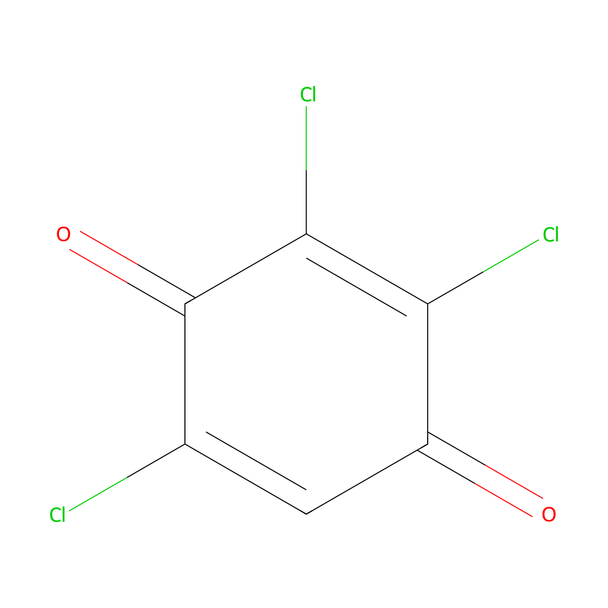 Trichloro-1,4-benzoquinone molecular structure, CAS 634-85-5
