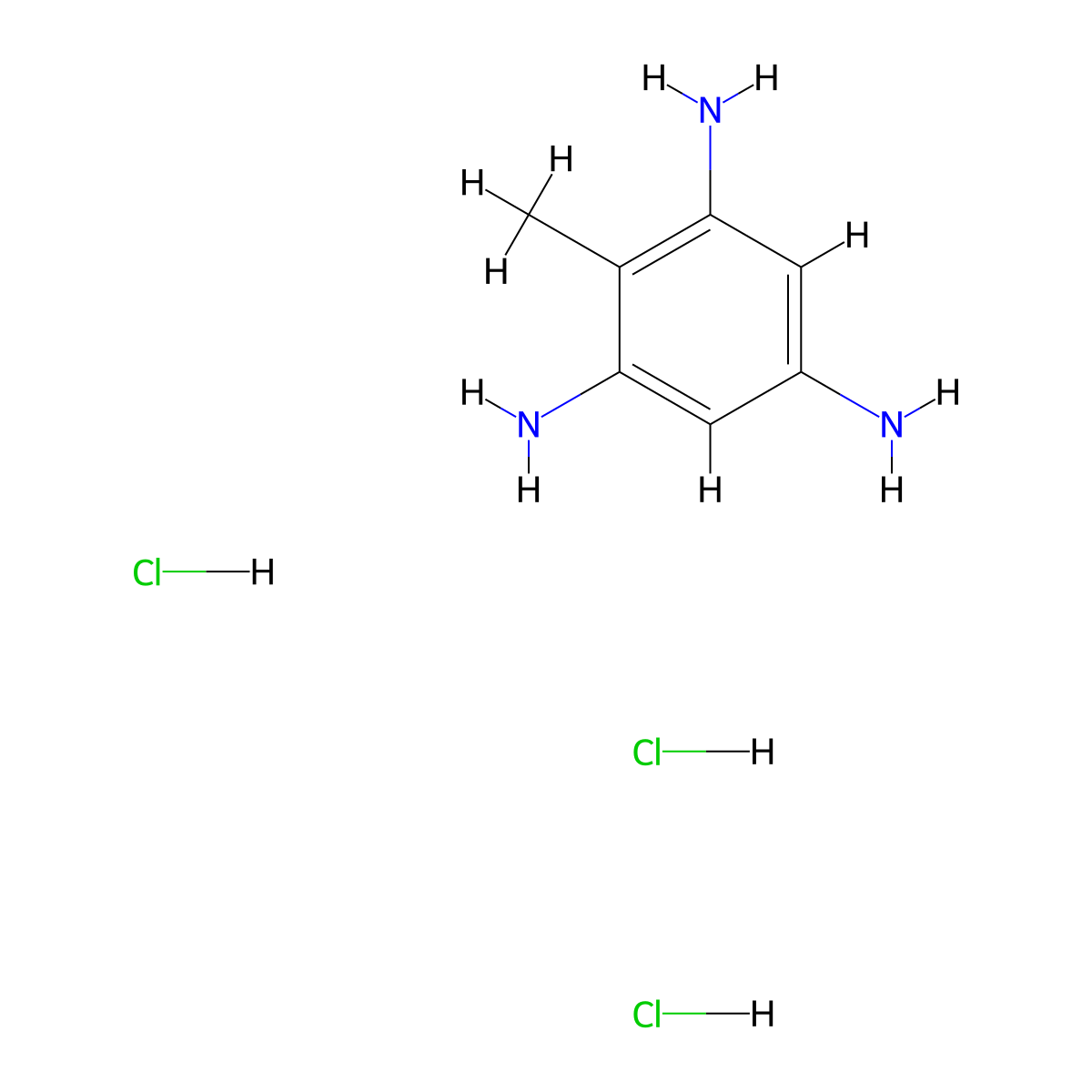 2-Methylbenzene-1,3,5-triamine trihydrochloride molecular structure, CAS 634-87-7