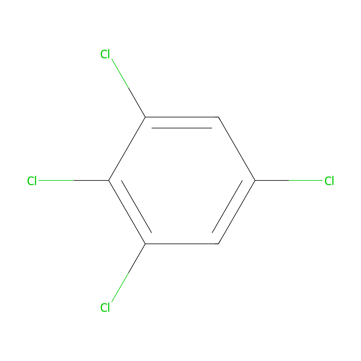 1,2,3,5-Tetrachlorobenzene molecular structure, CAS 634-90-2
