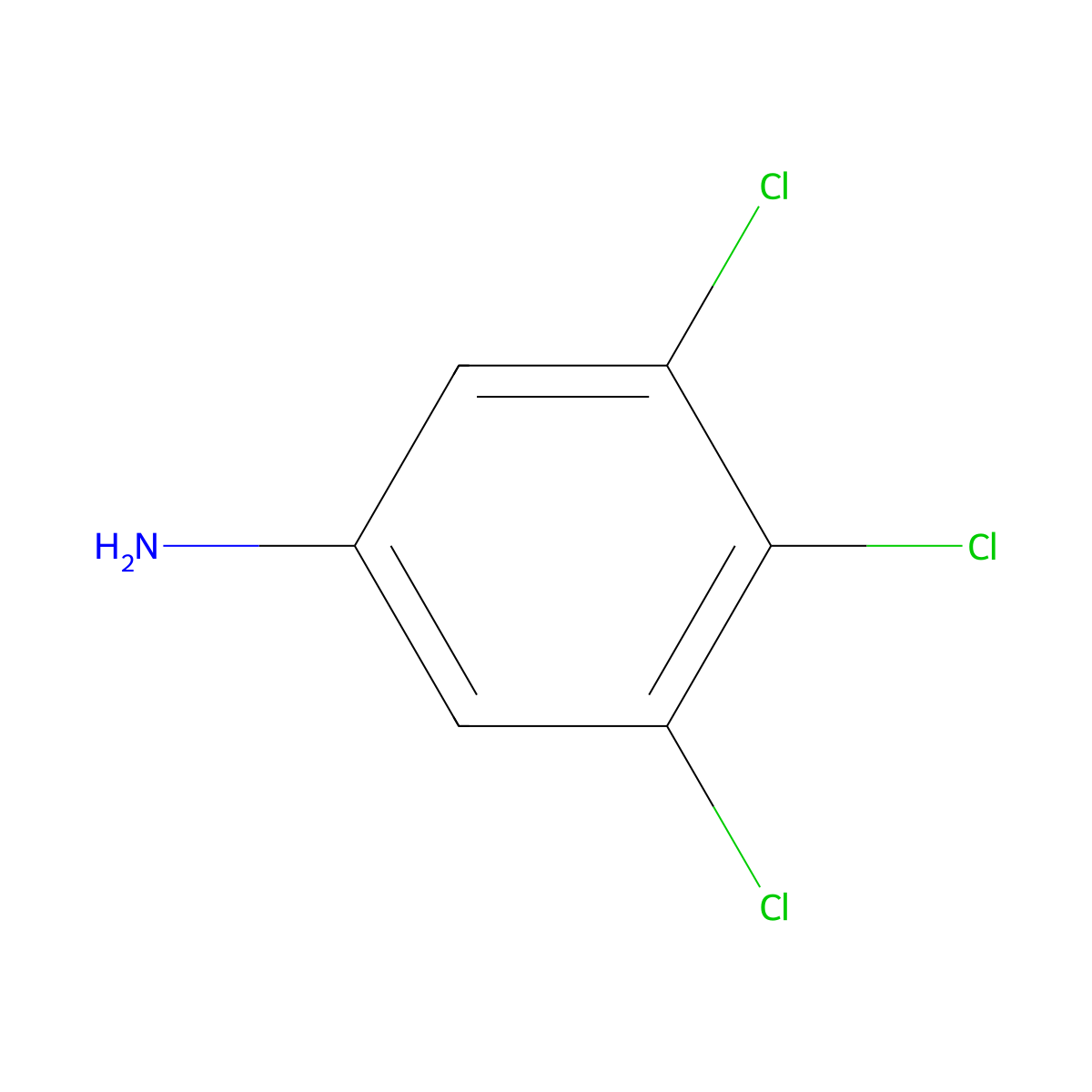 3,4,5-Trichloroaniline molecular structure, CAS 634-91-3