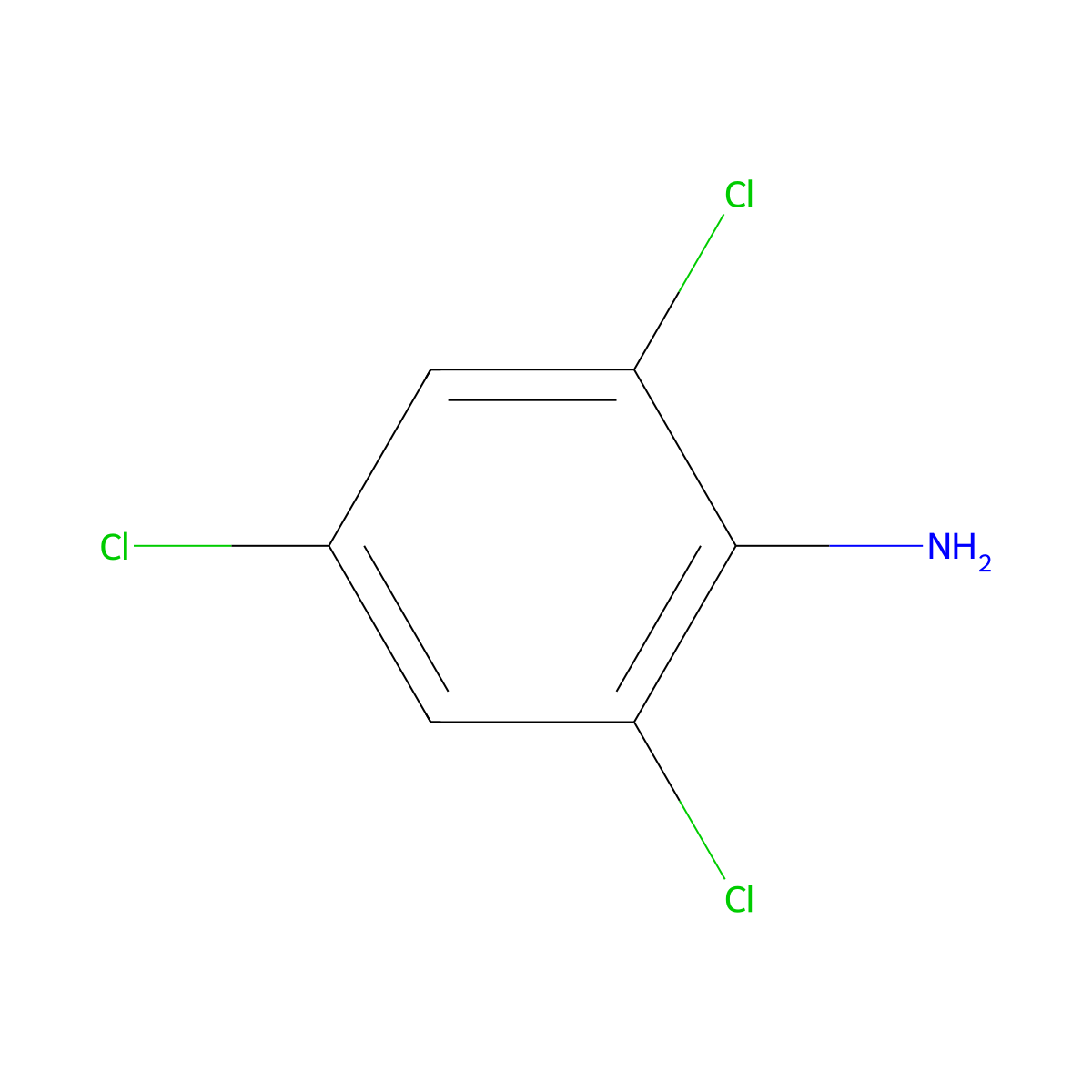 2,4,6-Trichloroaniline molecular structure, CAS 634-93-5