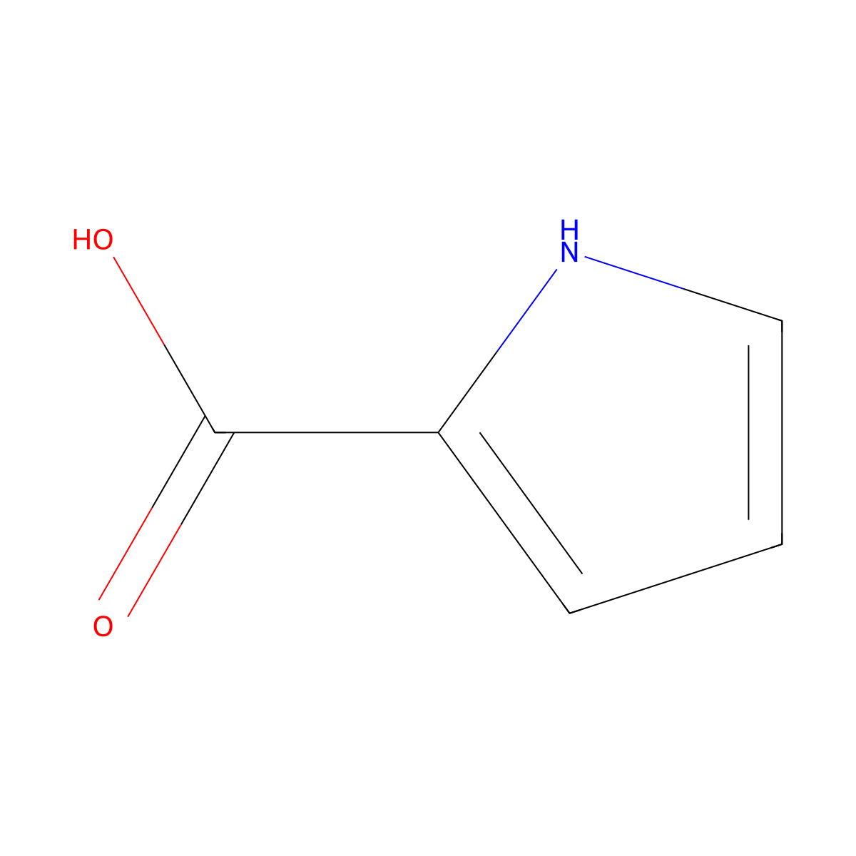 Pyrrole-2-Carboxylic Acid molecular structure, CAS 634-97-9