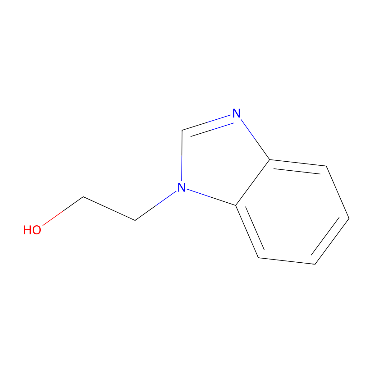 1-(2-Hydroxyethyl)benzimidazole molecular structure, CAS 6340-03-0