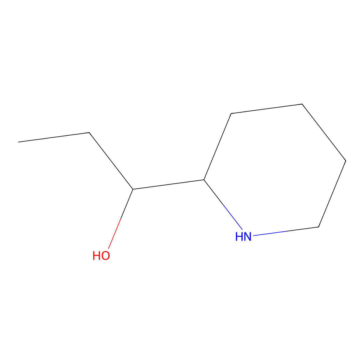 1-(Piperidin-2-yl)propan-1-ol molecular structure, CAS 63401-12-7