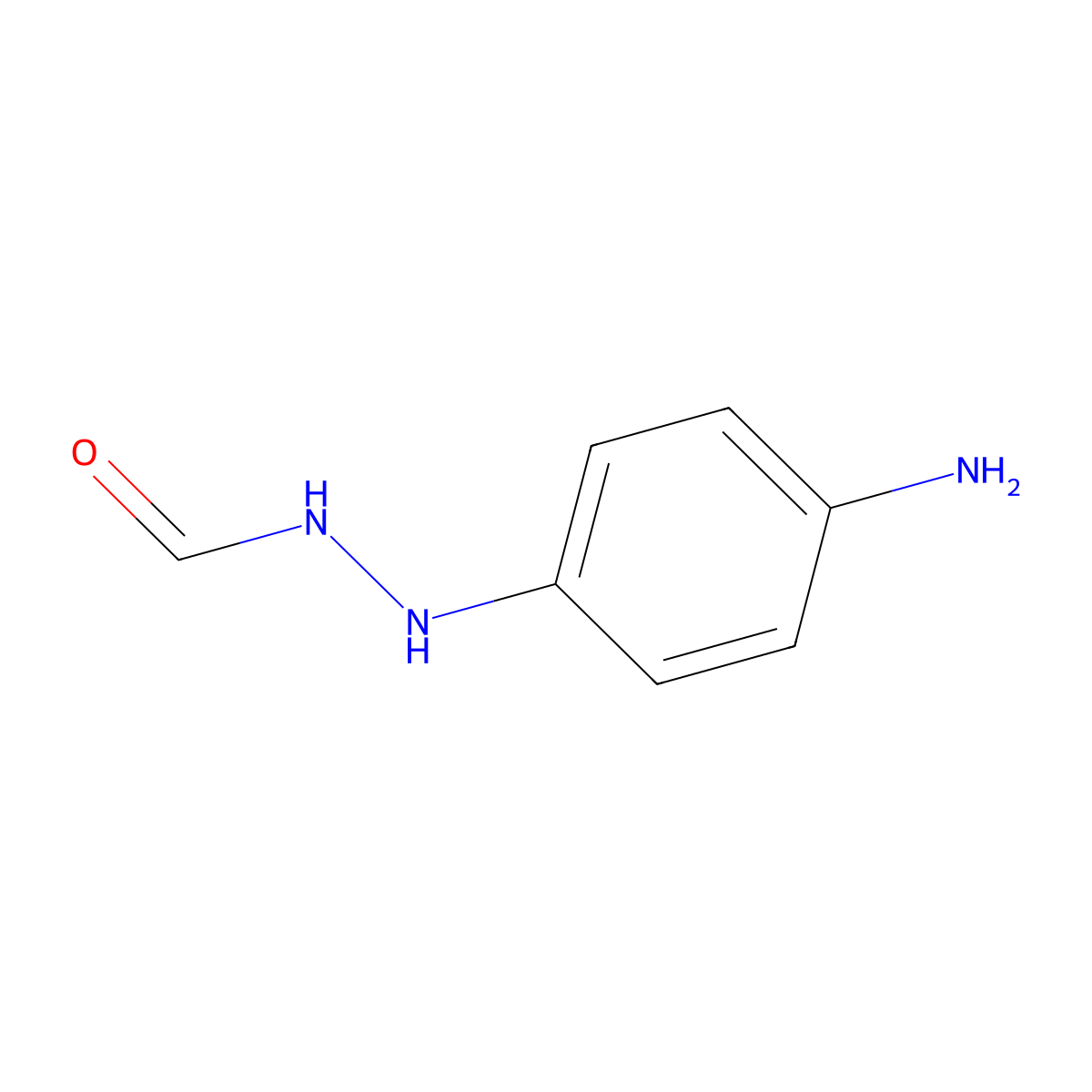 Hydrazinecarboxaldehyde, 2-(4-aminophenyl)- molecular structure, CAS 63402-26-6