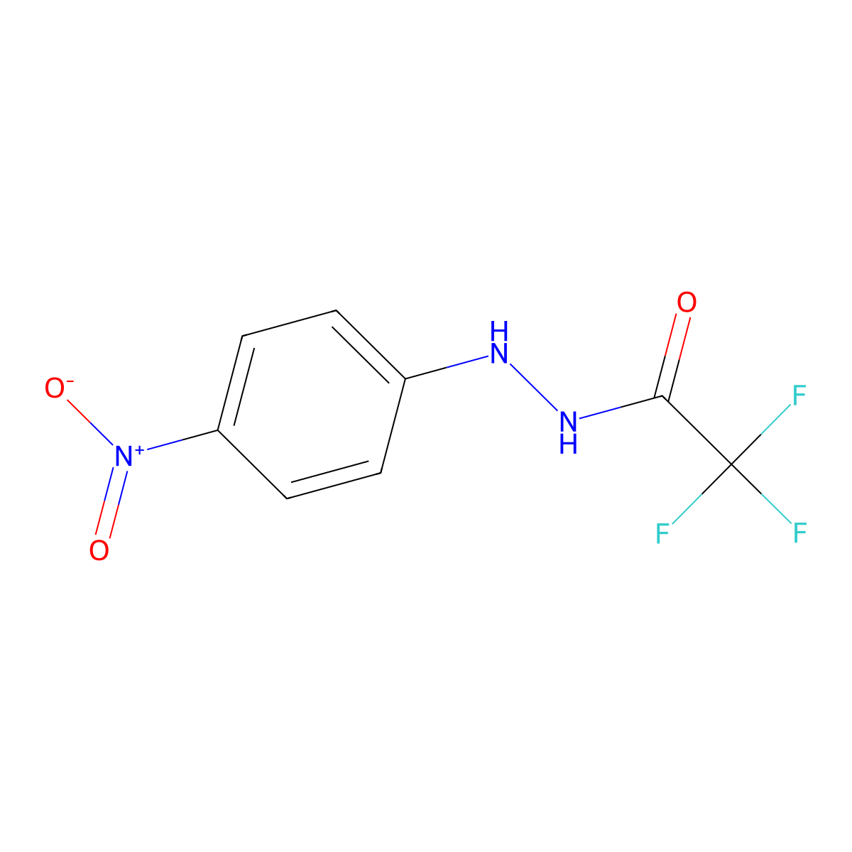 2,2,2-trifluoro-N'-(4-nitrophenyl)acetohydrazide molecular structure, CAS 63402-32-4