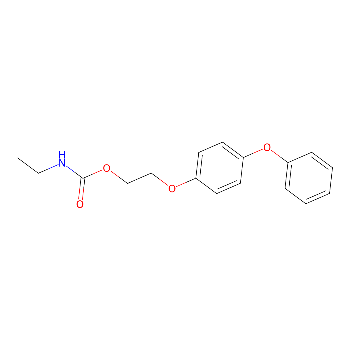 2-(4-Phenoxyphenoxy)ethyl ethylcarbamate molecular structure, CAS 63402-41-5