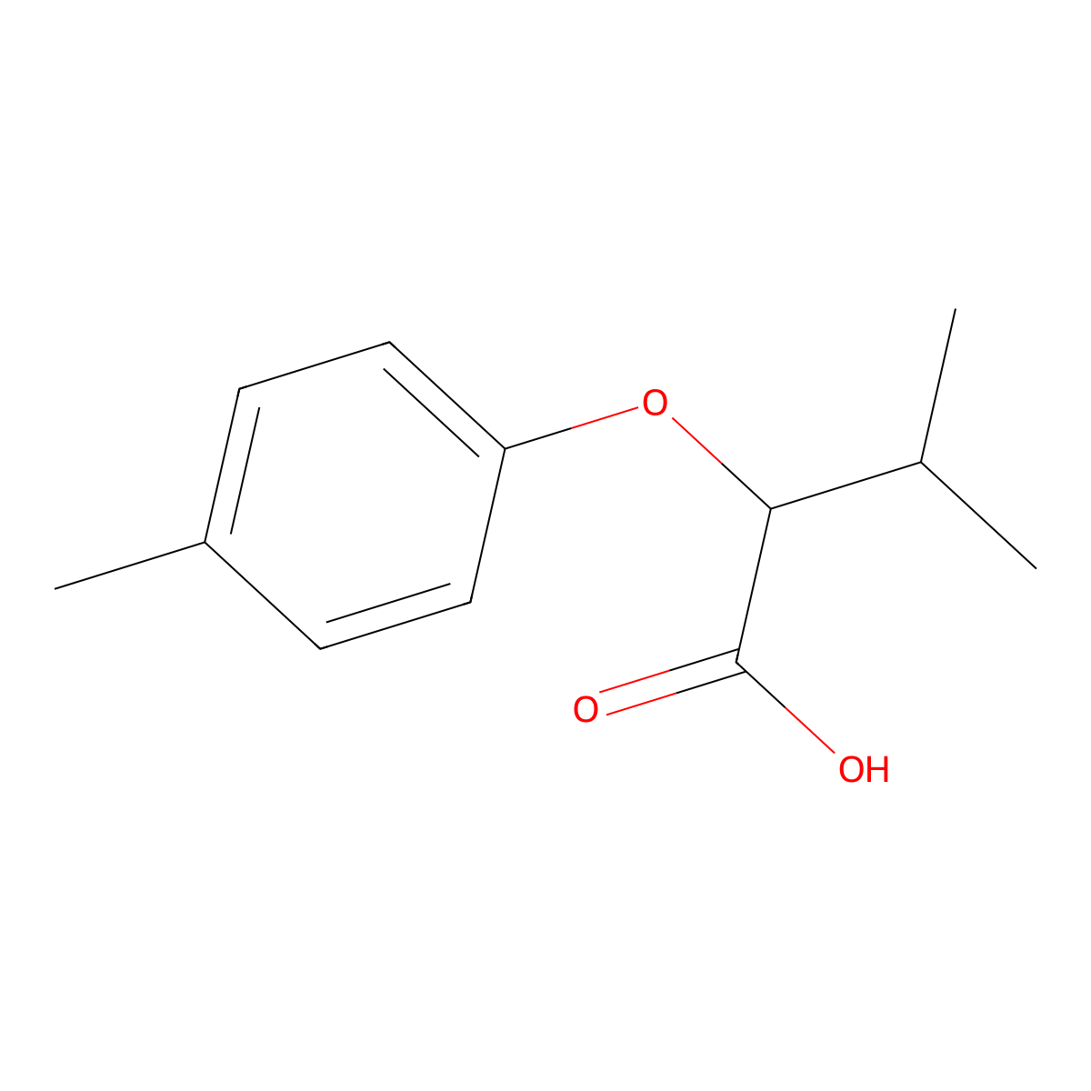 2-(p-Tolyloxy)-3-methylbutanoic acid molecular structure, CAS 63403-07-6