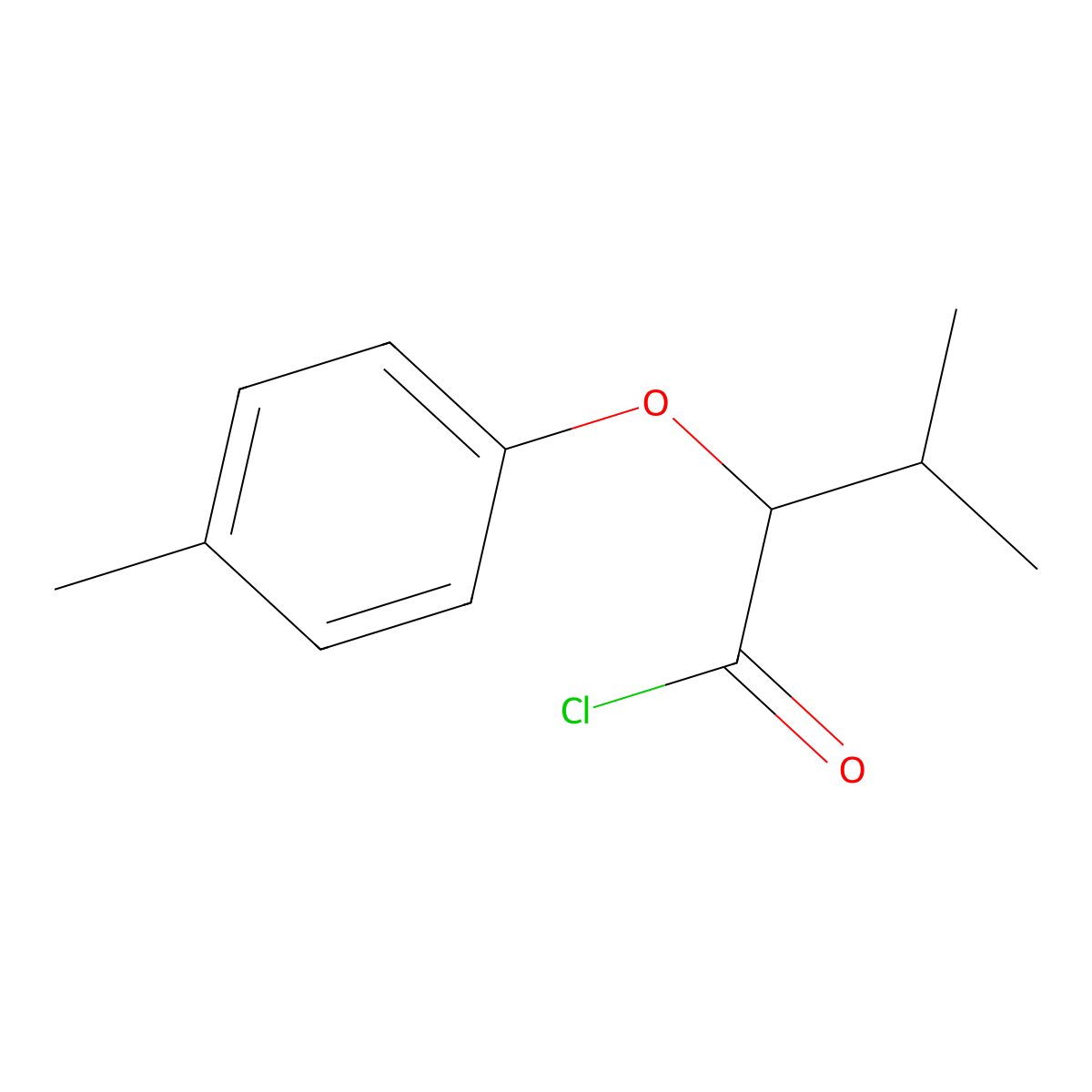 2-(p-Tolyloxy)-3-methylbutanoyl chloride molecular structure, CAS 63403-08-7