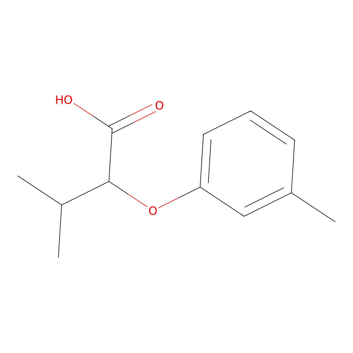 3-methyl-2-(3-methylphenoxy)butanoic Acid molecular structure, CAS 63403-11-2
