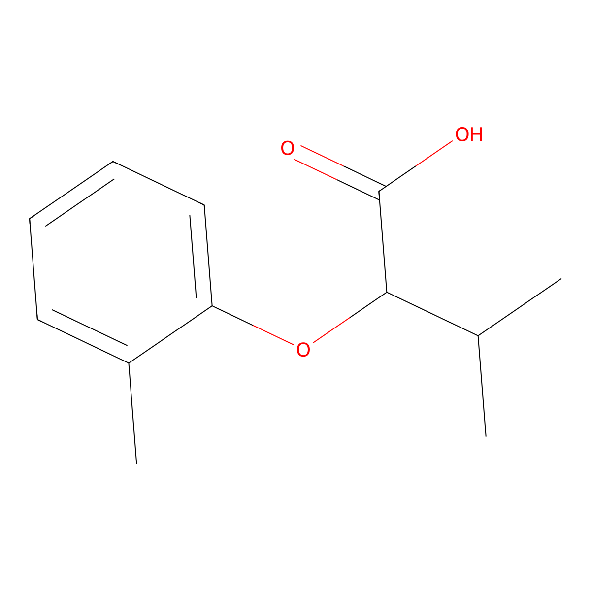 3-methyl-2-(2-methylphenoxy)butanoic Acid molecular structure, CAS 63403-13-4
