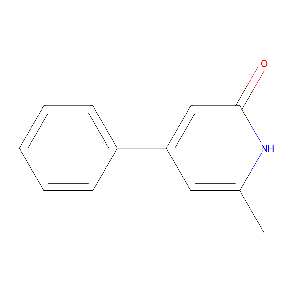 6-Methyl-4-phenylpyridin-2(1h)-one molecular structure, CAS 63404-83-1