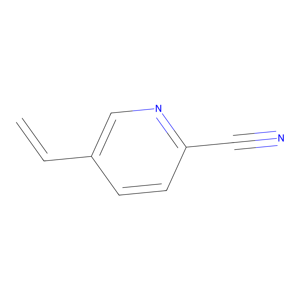 5-Ethenylpyridine-2-carbonitrile molecular structure, CAS 63405-32-3