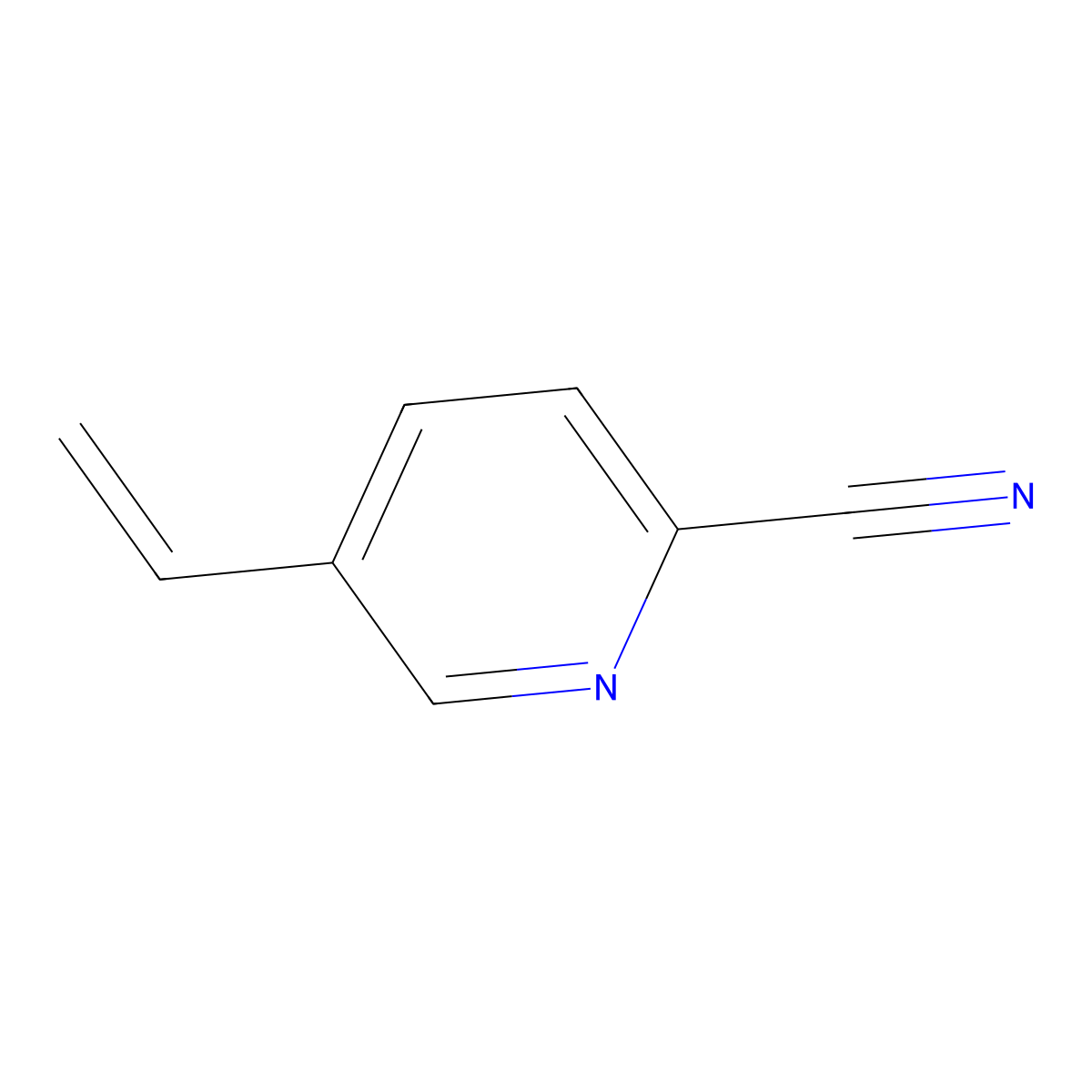 5-Ethenylpyridine-2-carbonitrile molecular structure, CAS 63405-32-3