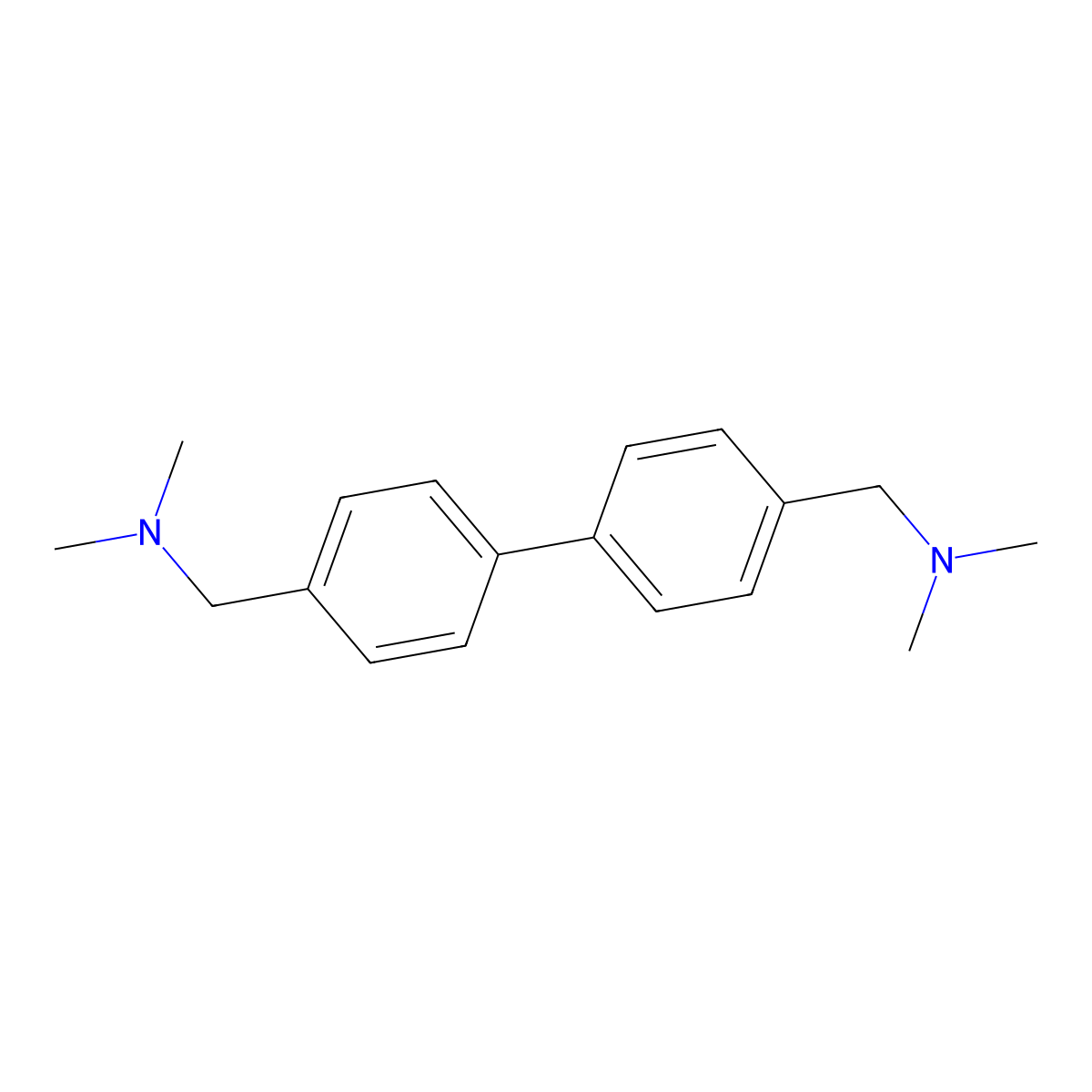 ({4'-[(Dimethylamino)methyl]-[1,1'-biphenyl]-4-yl}methyl)dimethylamine molecular structure, CAS 63405-50-5