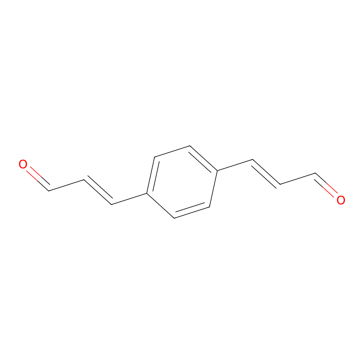 (2E,2'E)-3,3'-(1,4-Phenylene)bis[2-propenal] molecular structure, CAS 63405-68-5