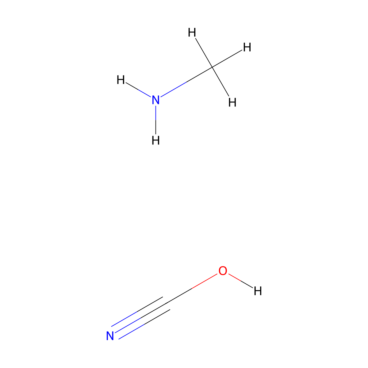 Cyanic acid, compd. with methanamine (1:1) molecular structure, CAS 63405-91-4