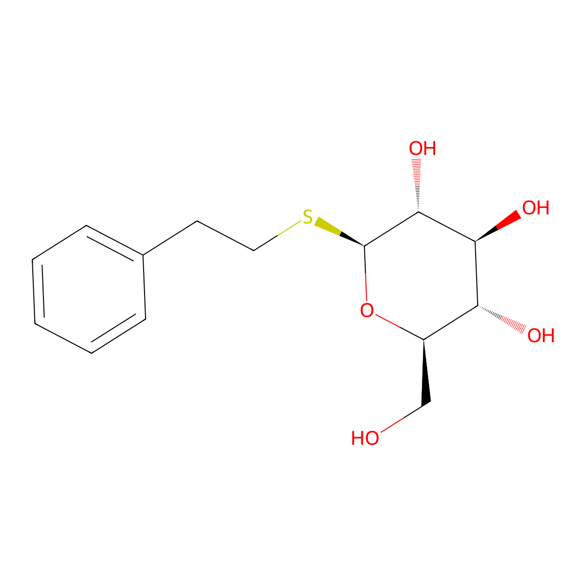 Phenylethylthio-beta-galactopyranoside molecular structure, CAS 63407-54-5