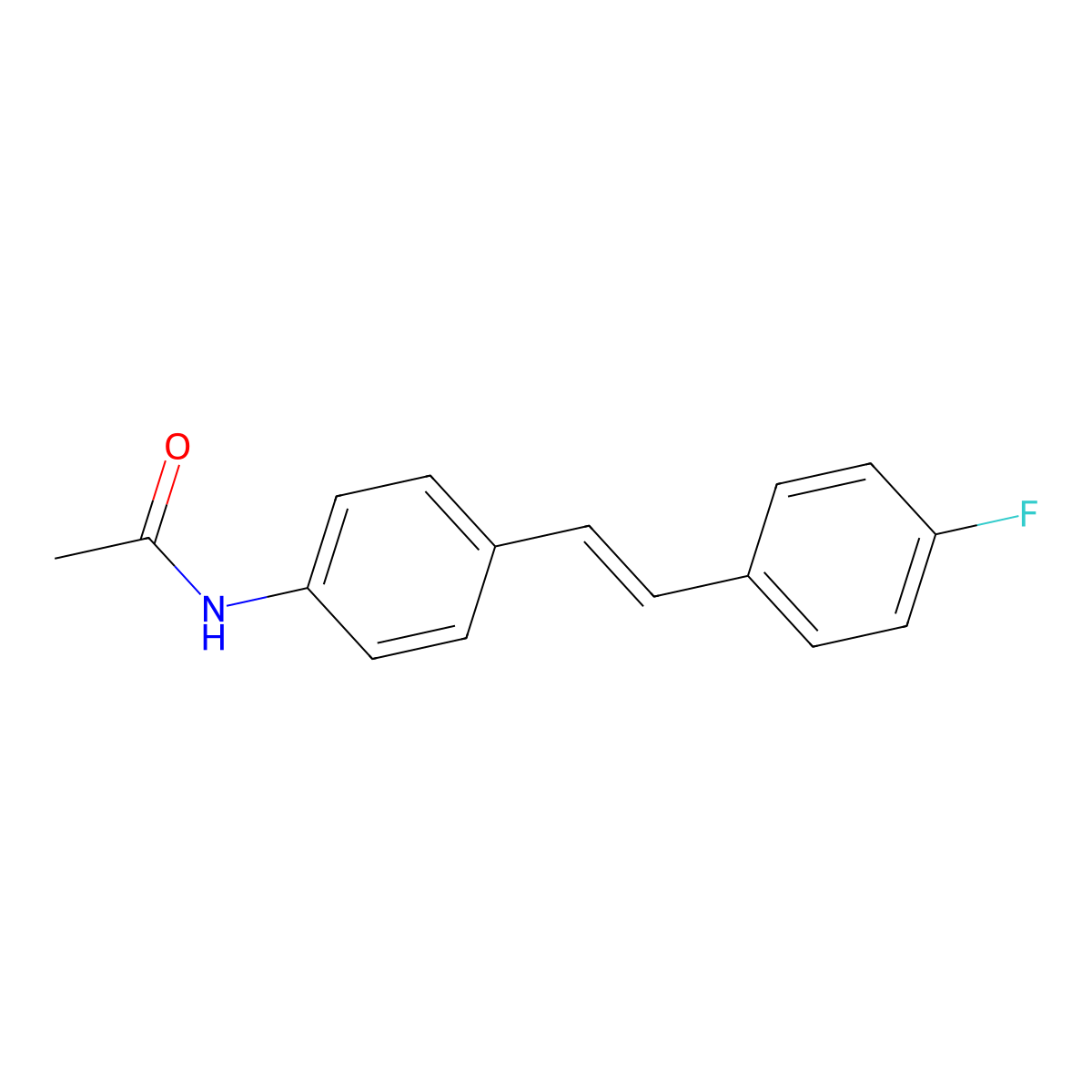 trans-4-Acetamido-4'-fluorostilbene molecular structure, CAS 63407-60-3