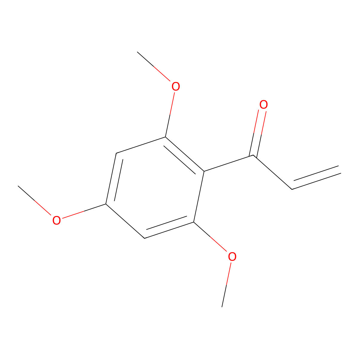 1-(2,4,6-Trimethoxyphenyl)prop-2-en-1-one molecular structure, CAS 63408-06-0