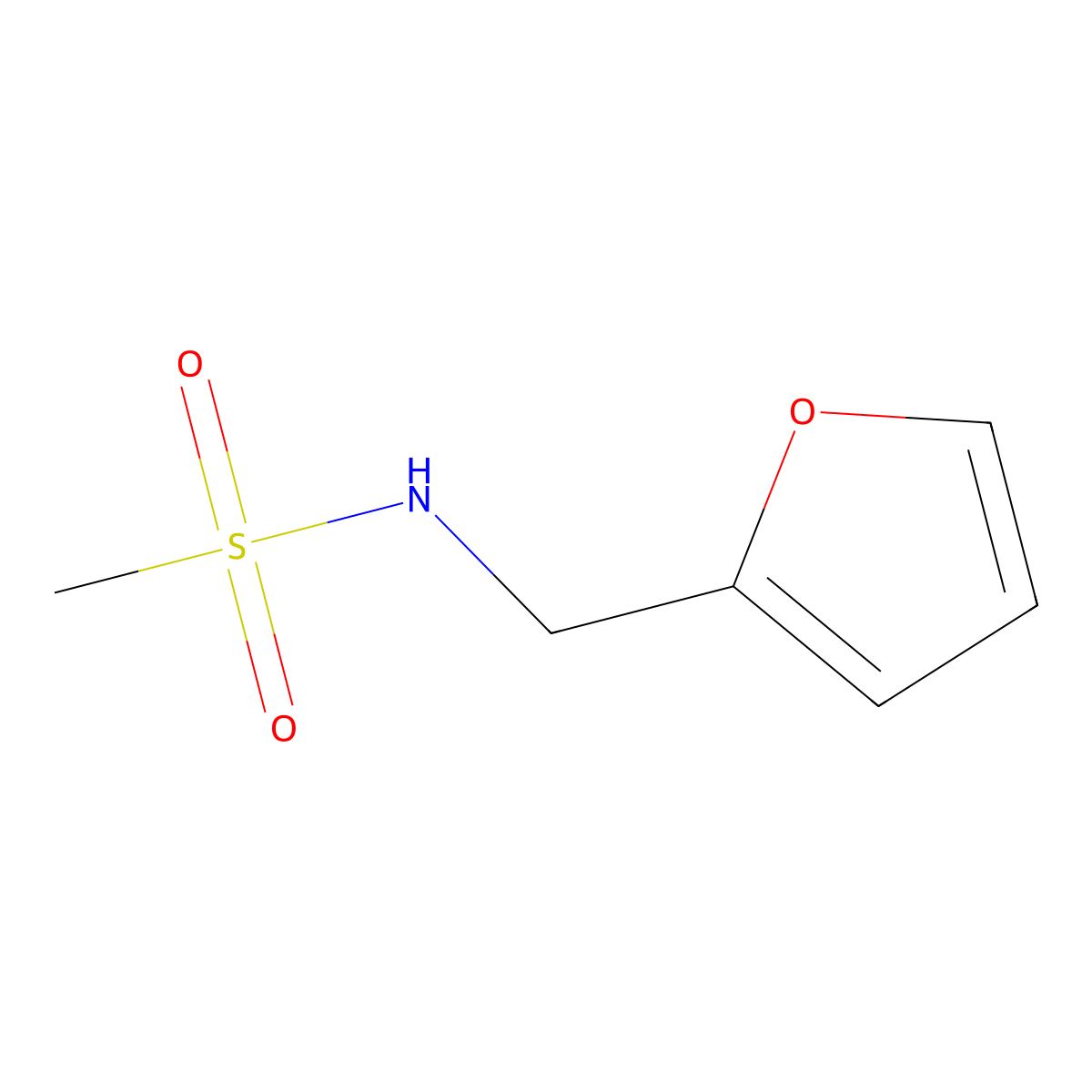 N-(furan-2-ylmethyl)methanesulfonamide molecular structure, CAS 6341-33-9
