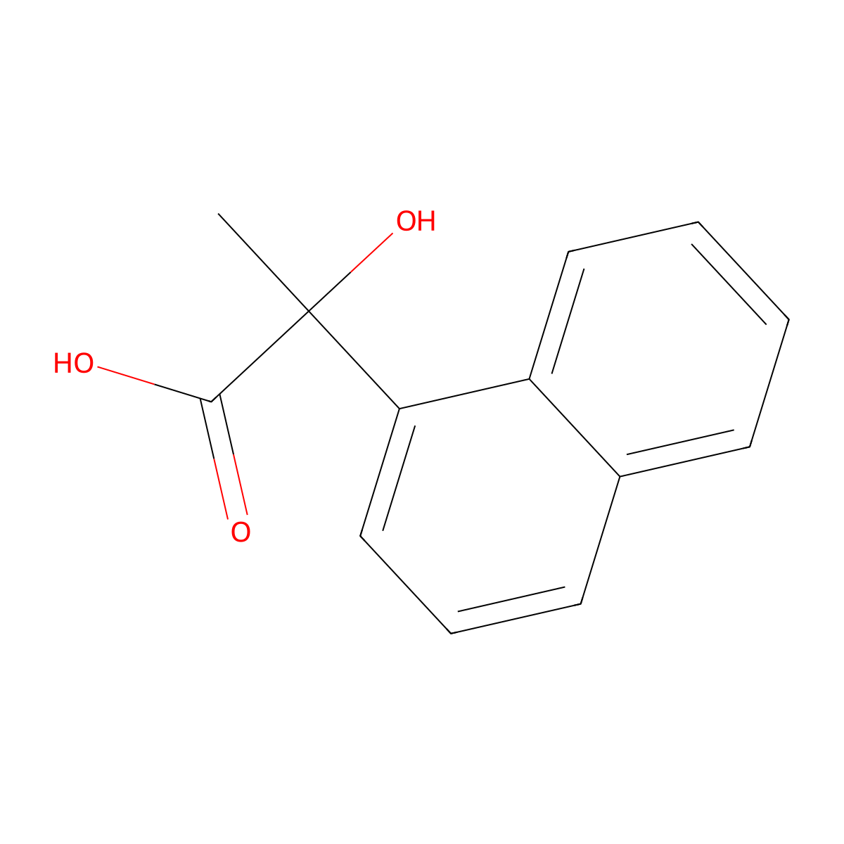 2-Hydroxy-2-(naphthalen-1-yl)propanoic acid molecular structure, CAS 6341-58-8