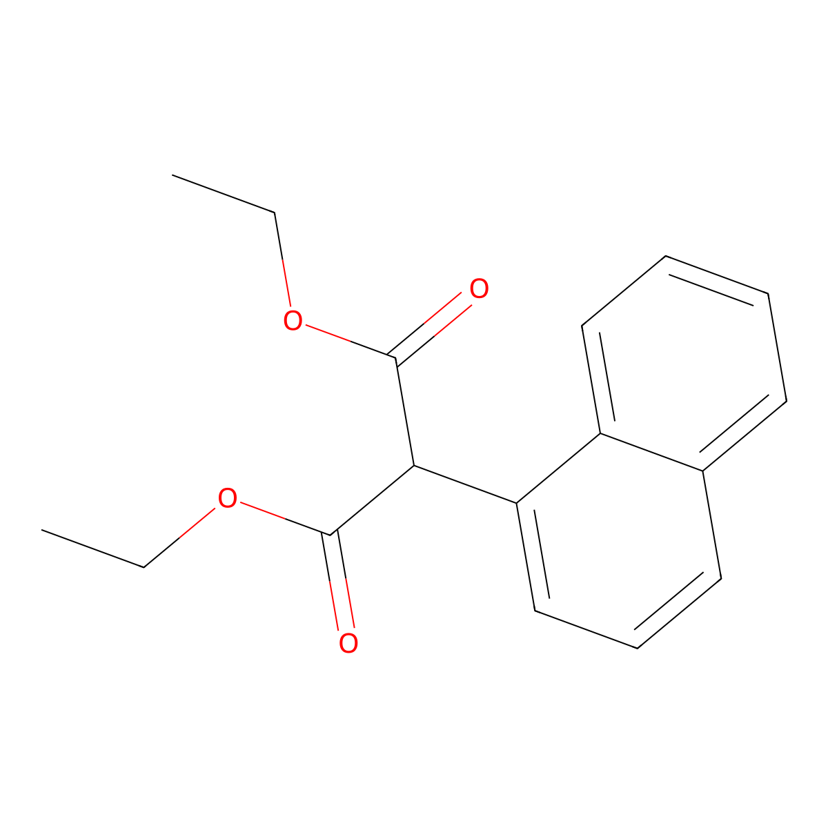 Diethyl 2-(1-naphthyl)malonate molecular structure, CAS 6341-60-2