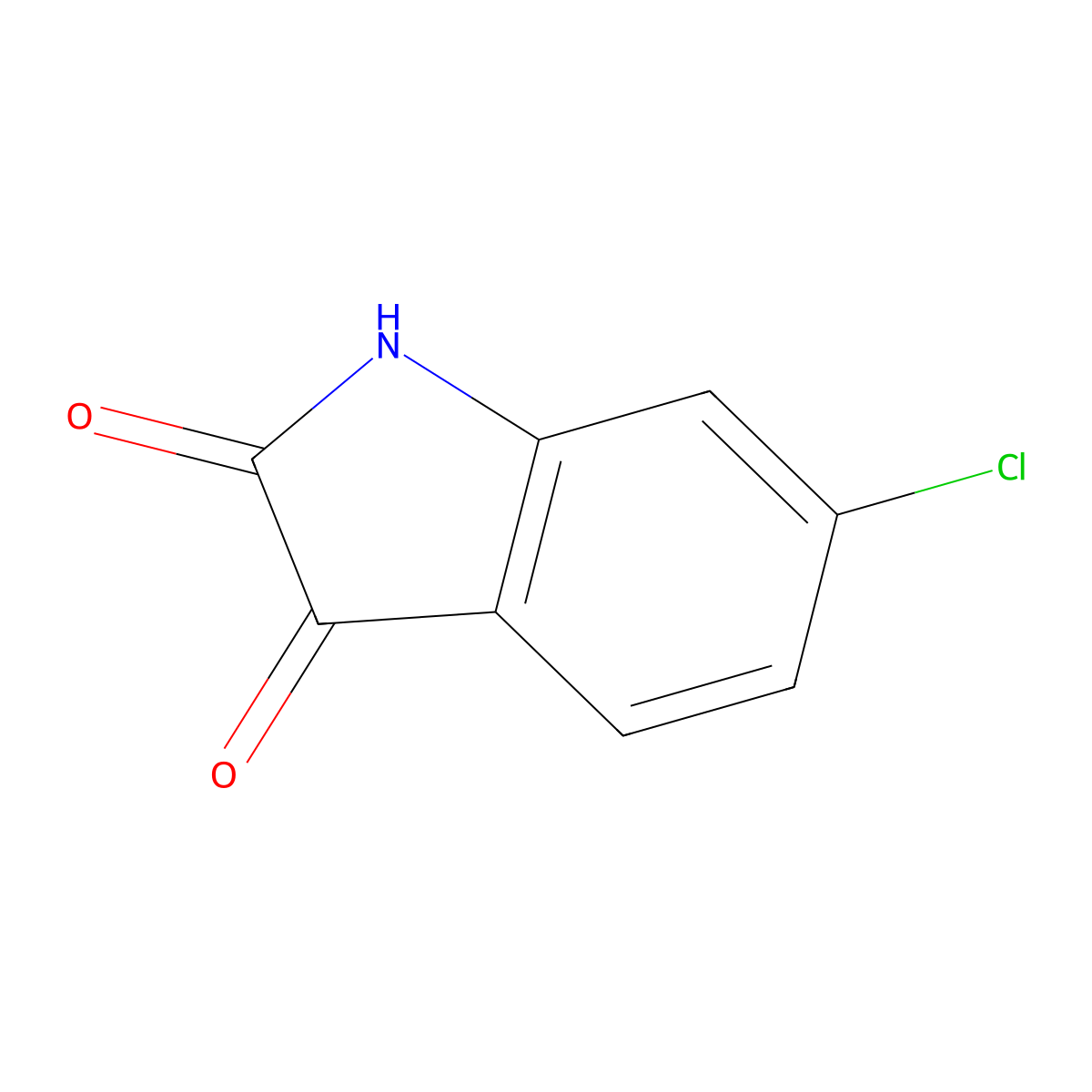 6-Chloroindoline-2,3-dione molecular structure, CAS 6341-92-0