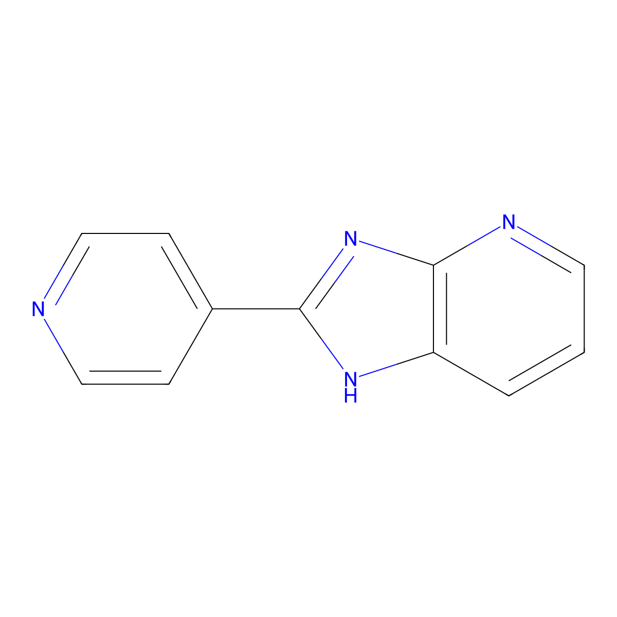 2-(Pyridin-4-yl)-3H-imidazo[4,5-b]pyridine molecular structure, CAS 63411-78-9