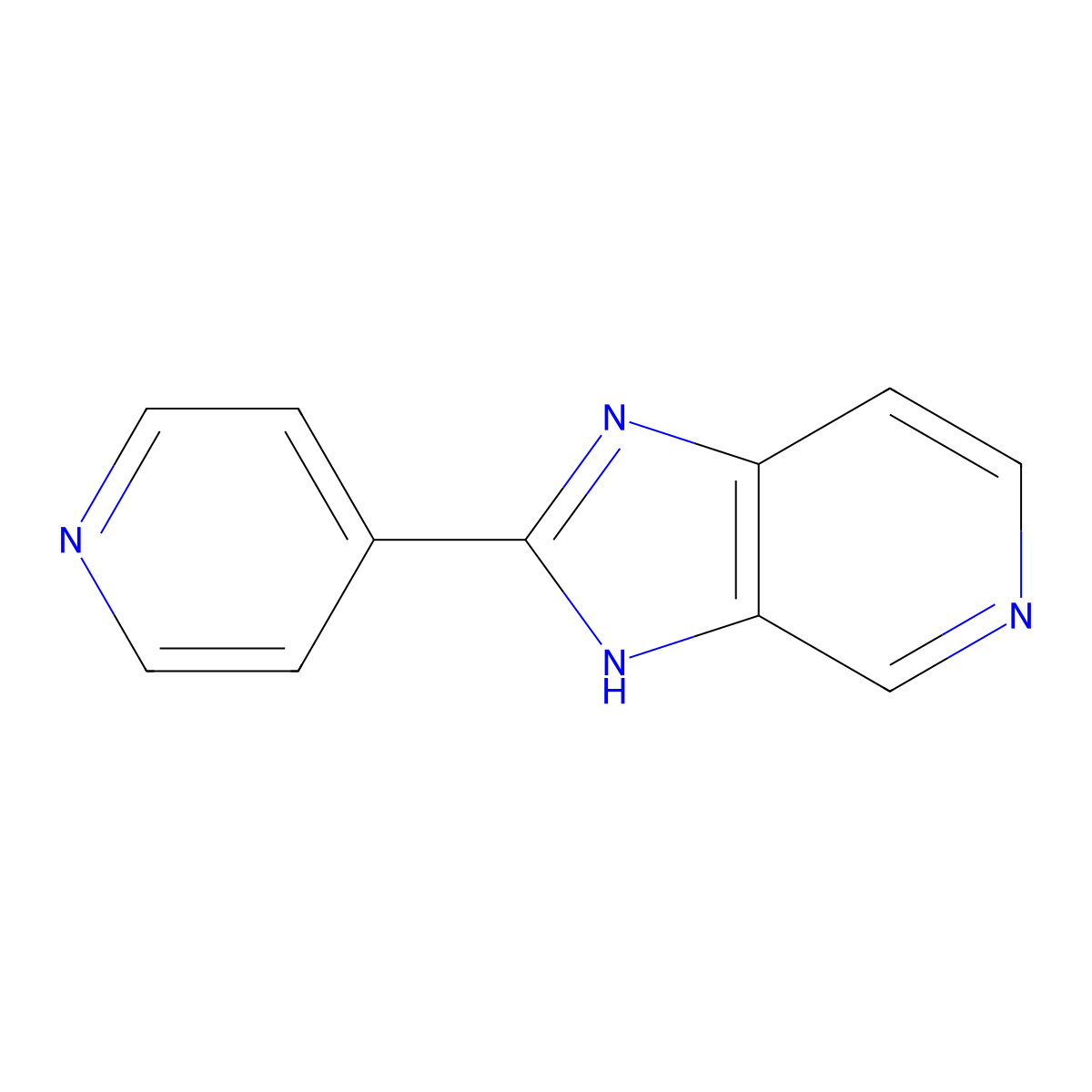2-(4-Pyridinyl)-3H-imidazo[4,5-c]pyridine molecular structure, CAS 63411-79-0