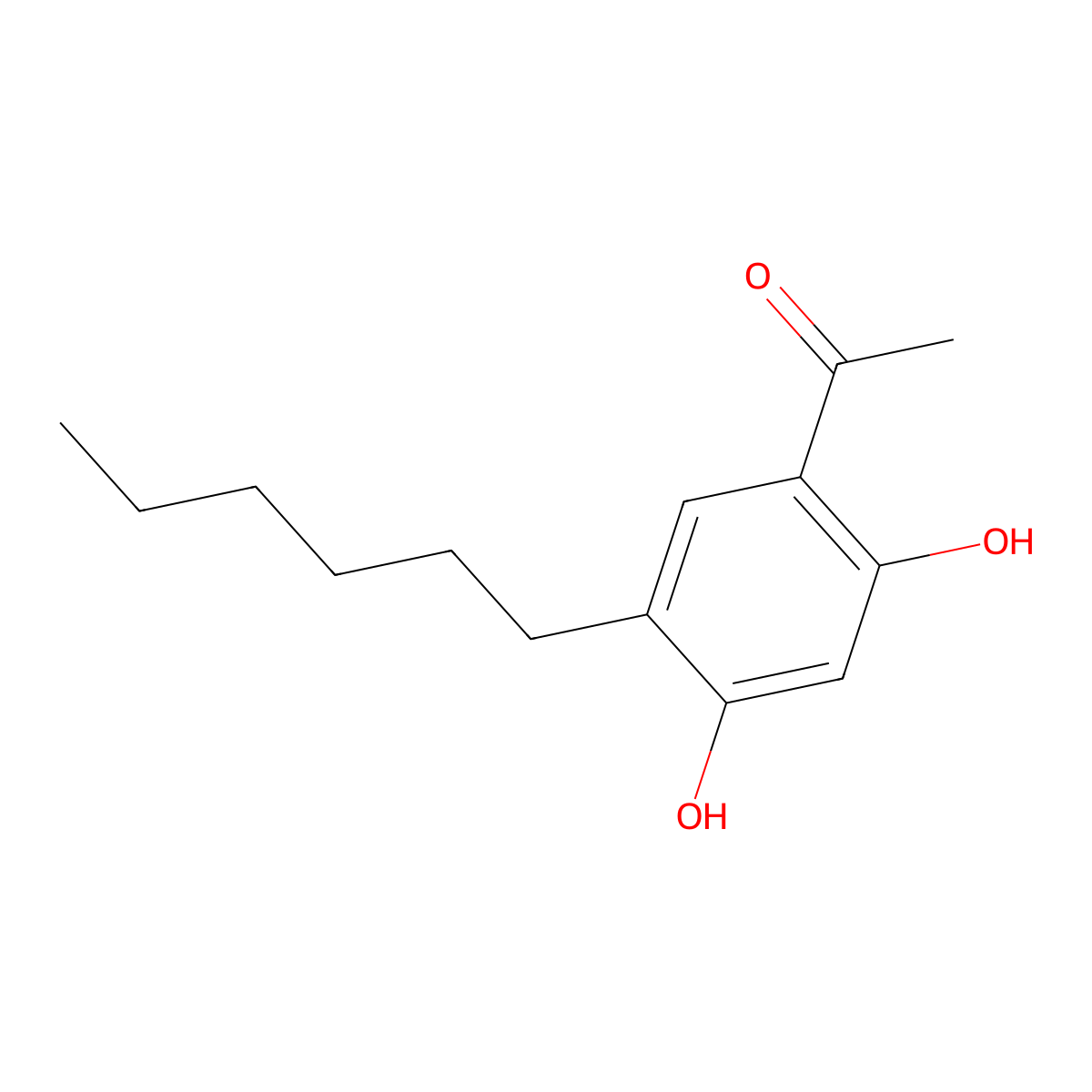 1-(5-Hexyl-2,4-dihydroxyphenyl)ethanone molecular structure, CAS 63411-88-1