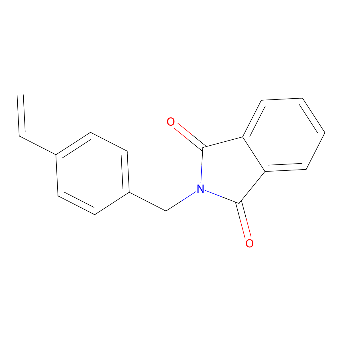 1H-Isoindole-1,3(2H)-dione, 2-[(4-ethenylphenyl)methyl]- molecular structure, CAS 63413-74-1