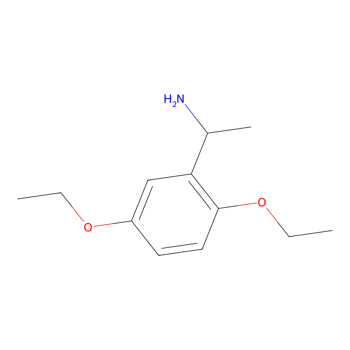 1-(2,5-Diethoxyphenyl)ethan-1-amine molecular structure, CAS 634149-47-6