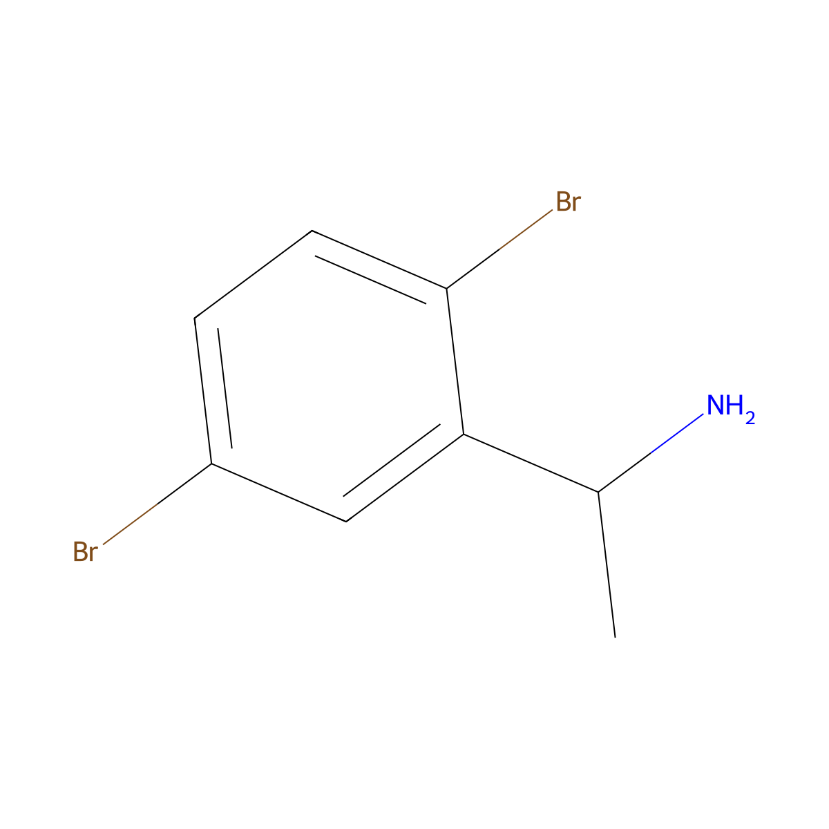 1-(2,5-Dibromophenyl)ethanamine molecular structure, CAS 634149-48-7