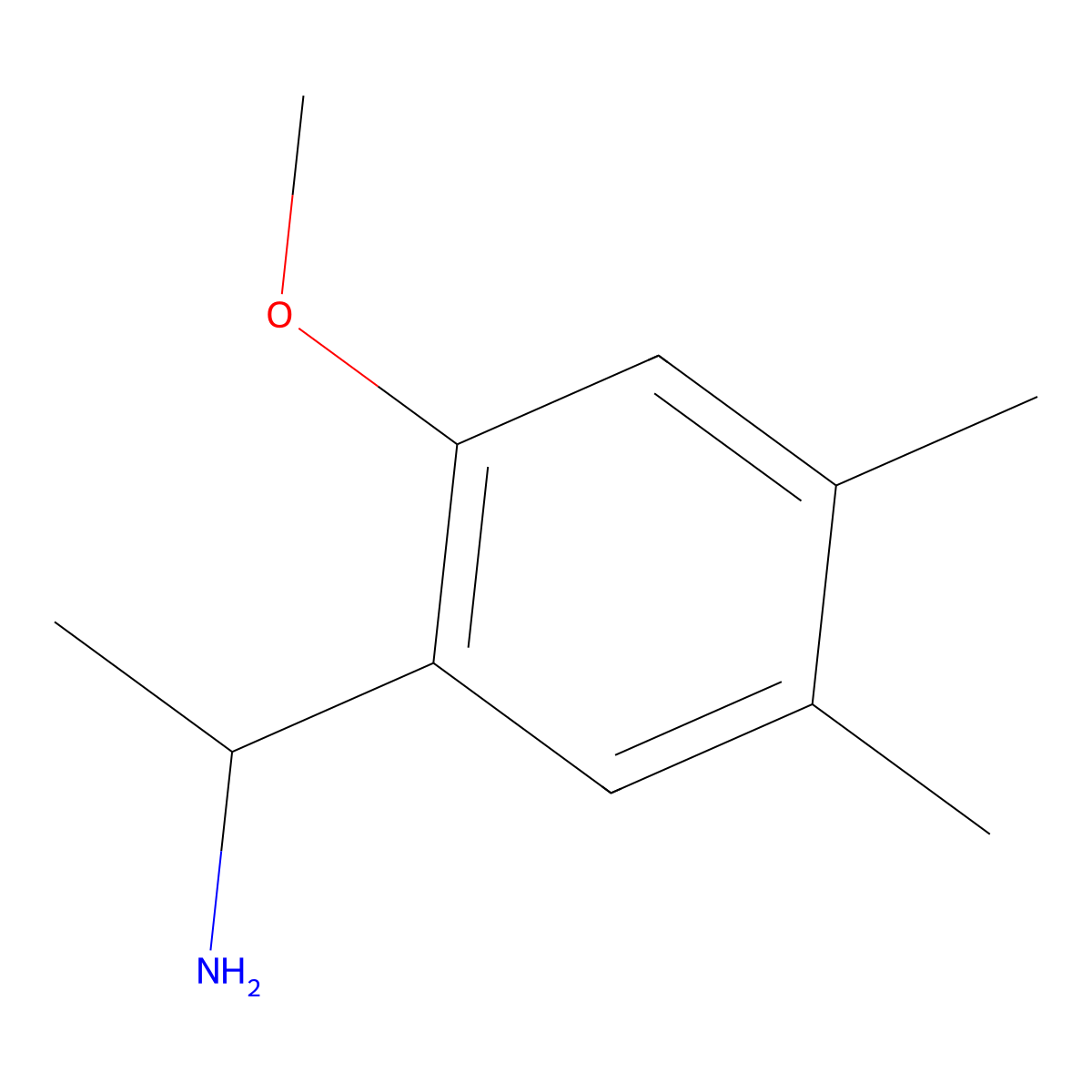 1-(2-Methoxy-4,5-dimethylphenyl)ethan-1-amine molecular structure, CAS 634149-57-8