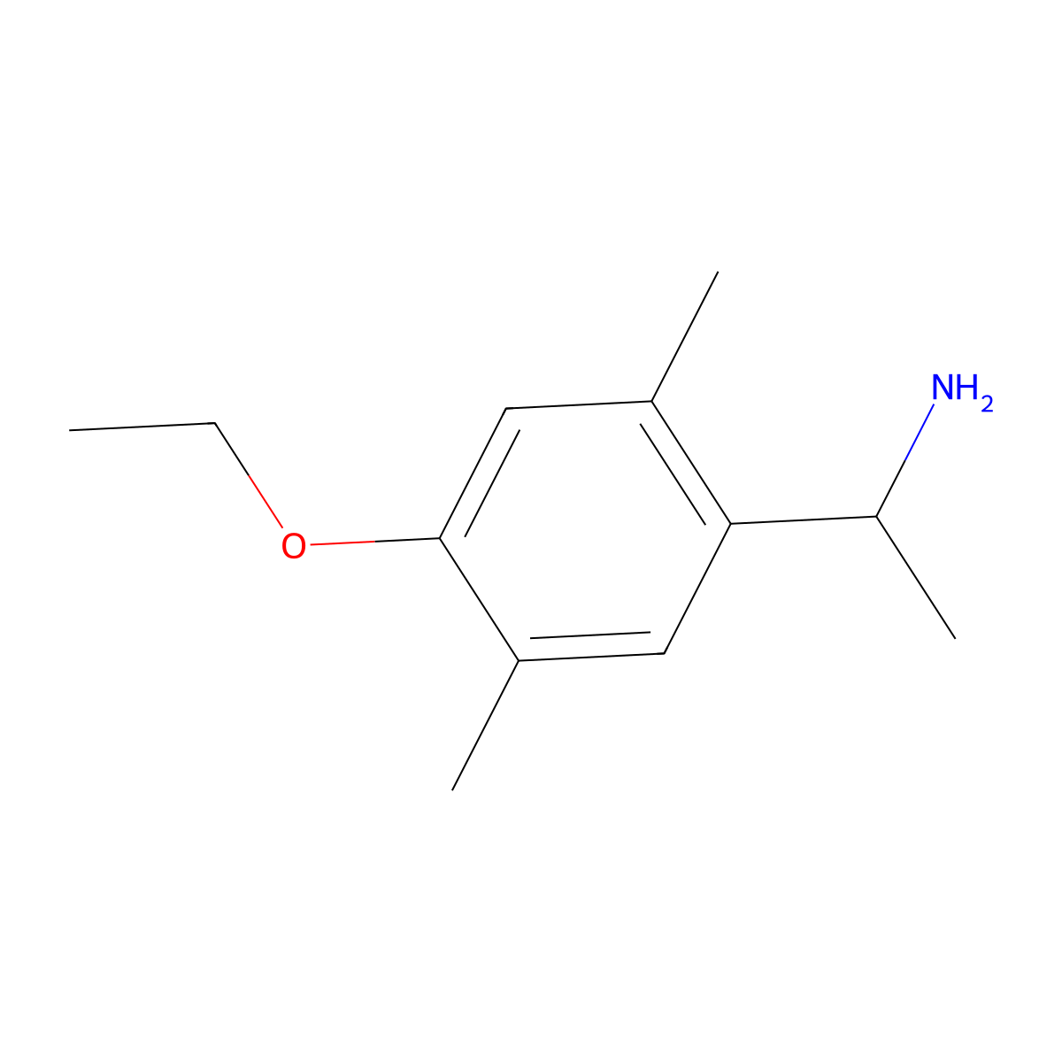 4-Ethoxy-|A,2,5-trimethylbenzenemethanamine molecular structure, CAS 634149-60-3