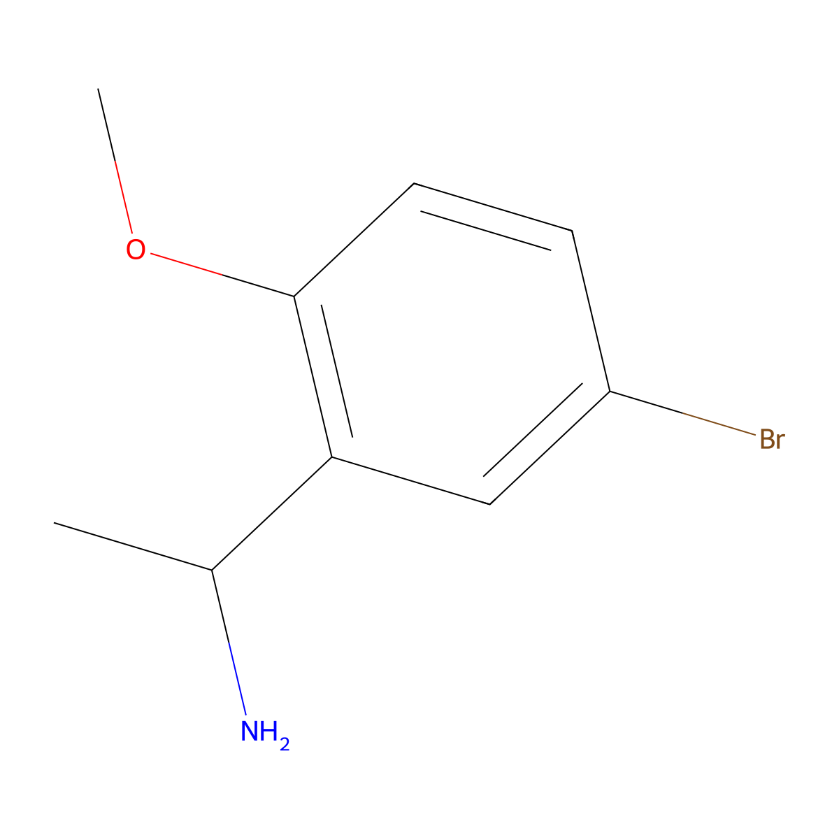 1-(5-Bromo-2-methoxy-phenyl)ethanamine molecular structure, CAS 634150-48-4