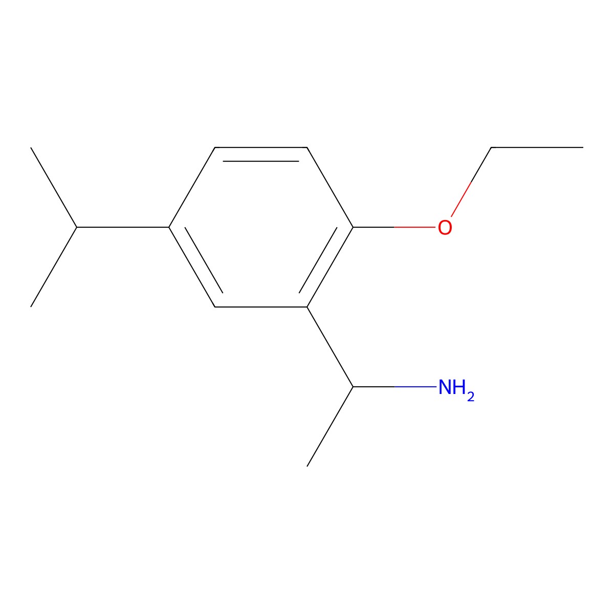 1-(2-Ethoxy-5-propan-2-ylphenyl)ethanamine molecular structure, CAS 634150-80-4