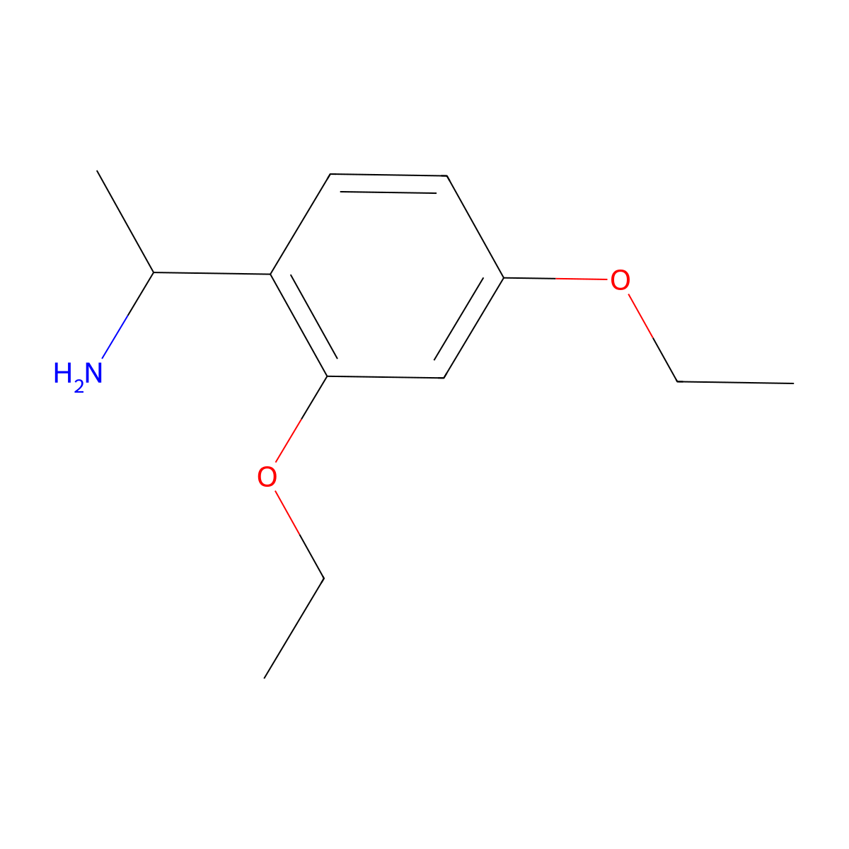 1-(2,4-Diethoxyphenyl)ethan-1-amine molecular structure, CAS 634150-86-0