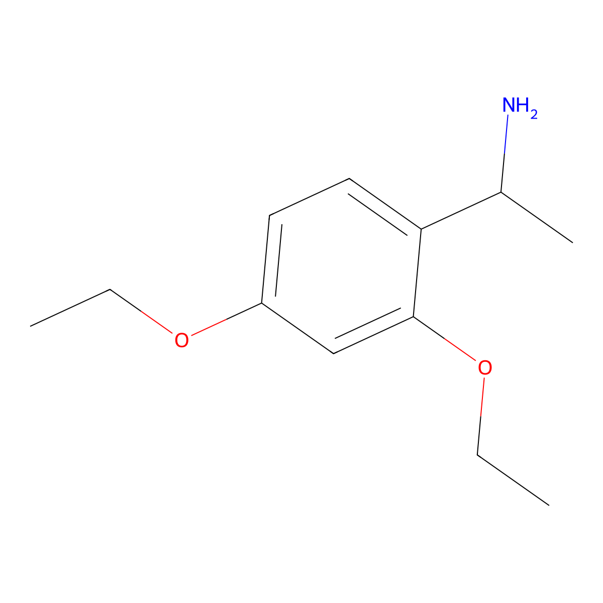 1-(2,4-Diethoxyphenyl)ethan-1-amine molecular structure, CAS 634150-86-0