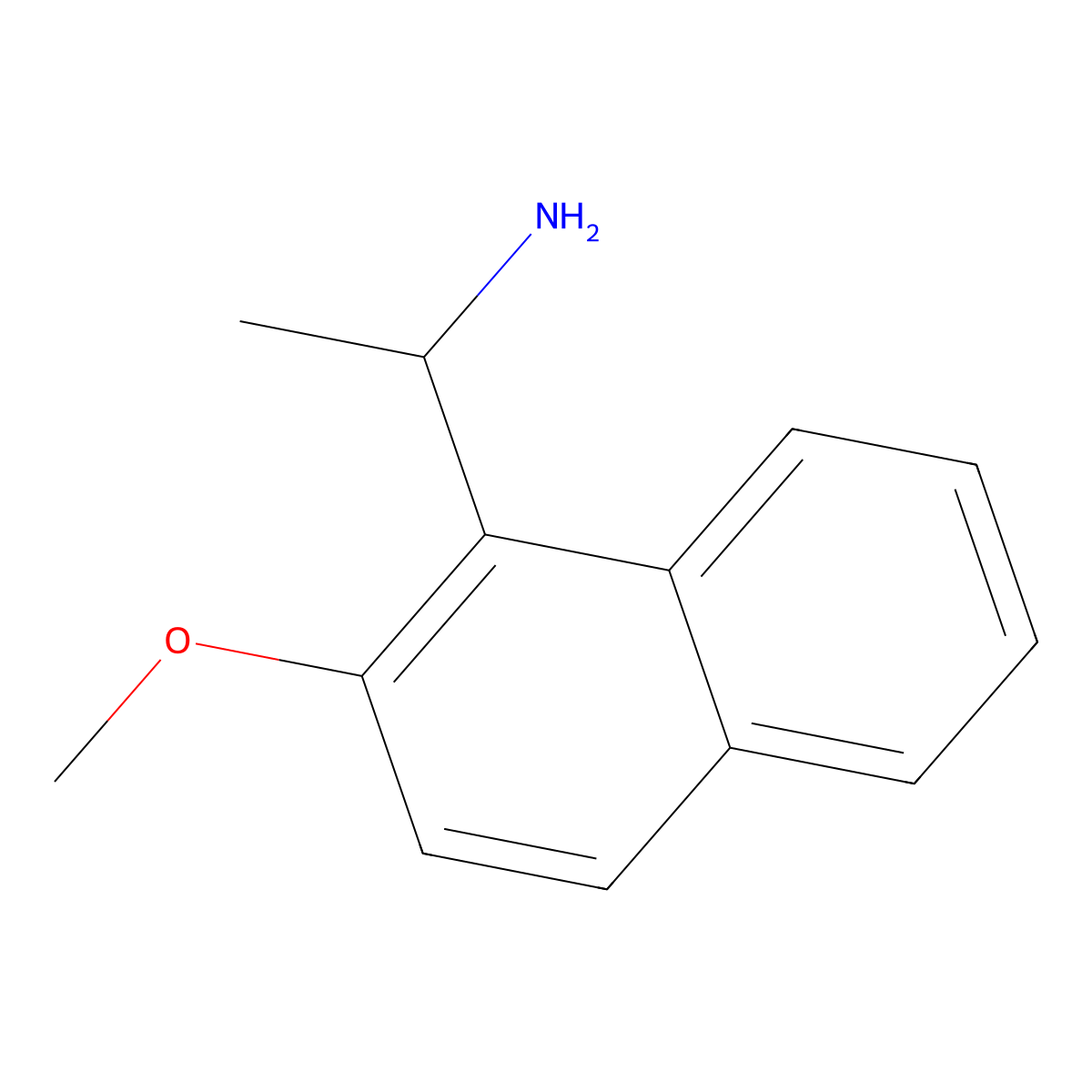 1-(2-Methoxynaphthalen-1-yl)ethan-1-amine molecular structure, CAS 634150-97-3