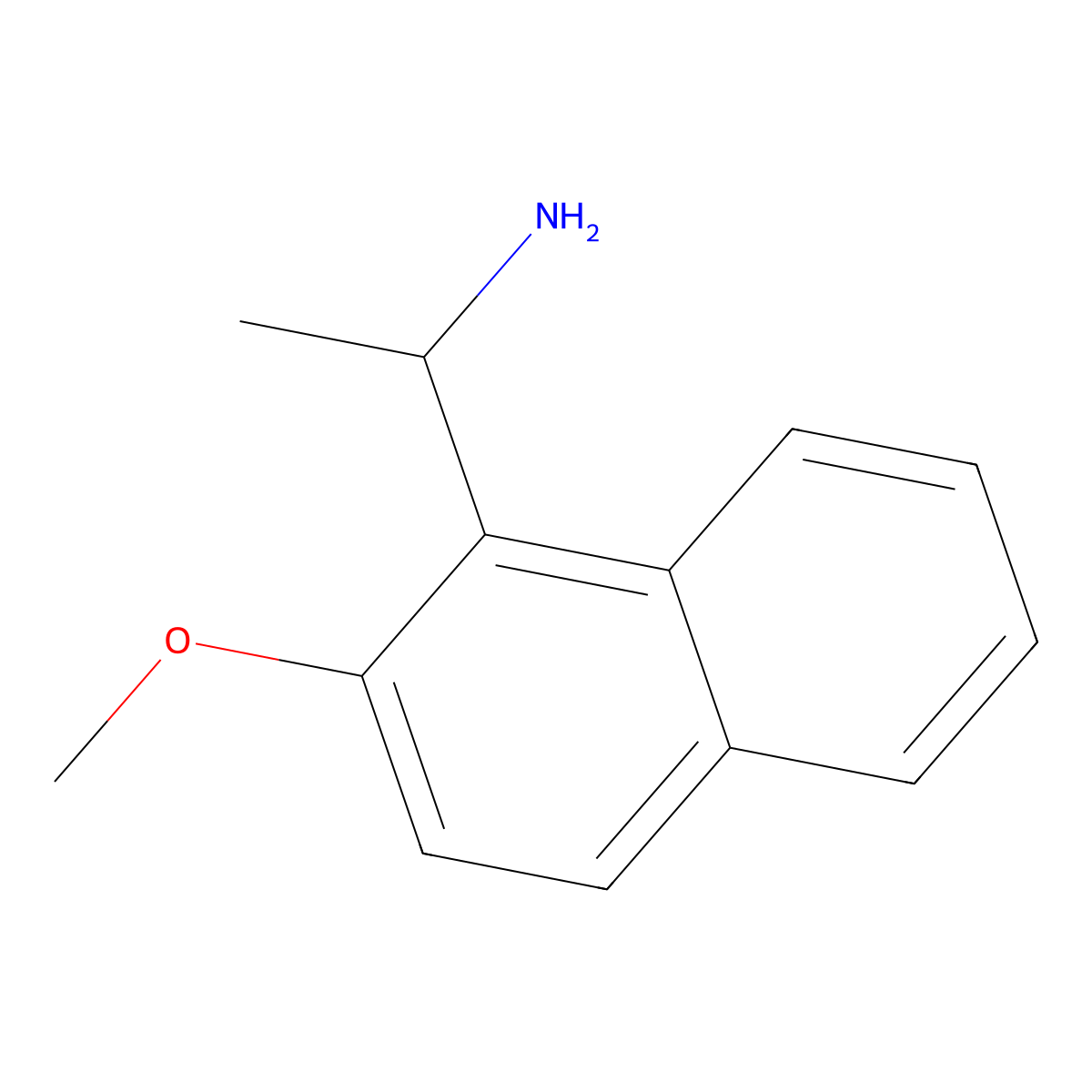 1-(2-Methoxynaphthalen-1-yl)ethan-1-amine molecular structure, CAS 634150-97-3