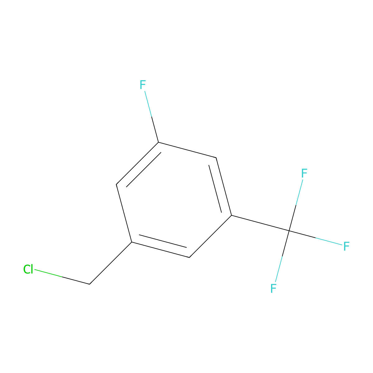 1-(Chloromethyl)-3-fluoro-5-(trifluoromethyl)benzene molecular structure, CAS 634151-25-0
