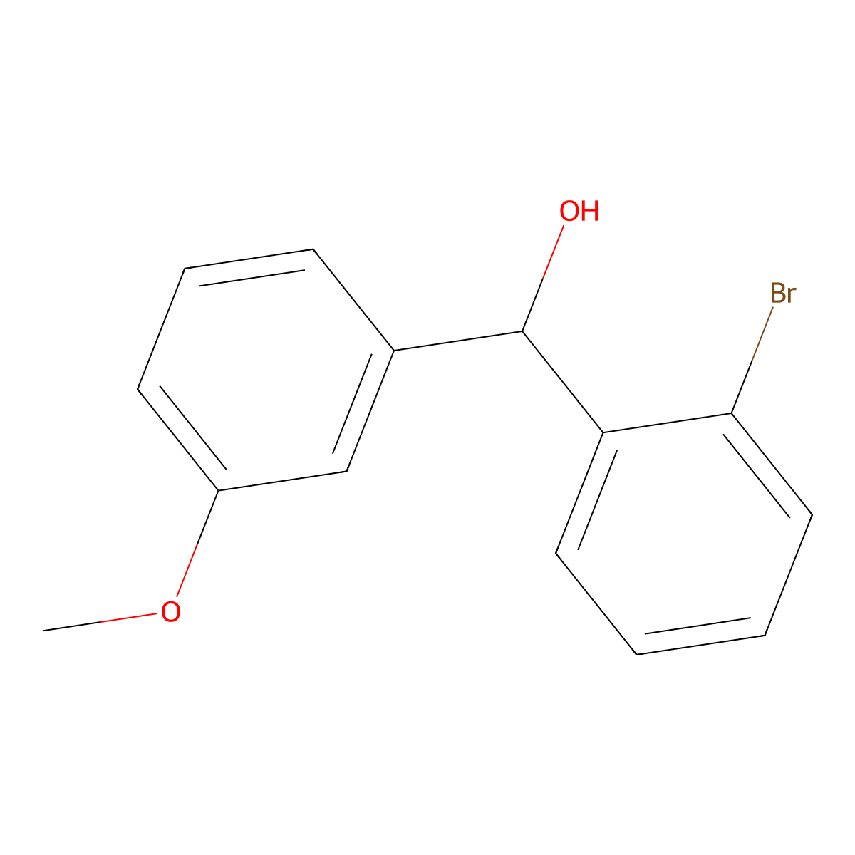 (2-Bromophenyl)(3-methoxyphenyl)methanol molecular structure, CAS 634152-97-9