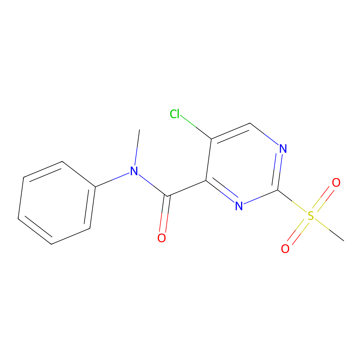 5-chloro-N-methyl-2-(methylsulfonyl)-N-phenylpyrimidine-4-carboxamide molecular structure, CAS 634154-49-7