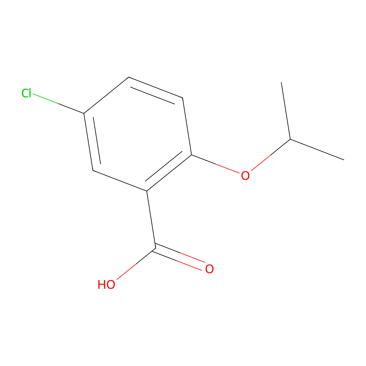 5-Chloro-2-(propan-2-yloxy)benzoic acid molecular structure, CAS 634154-62-4